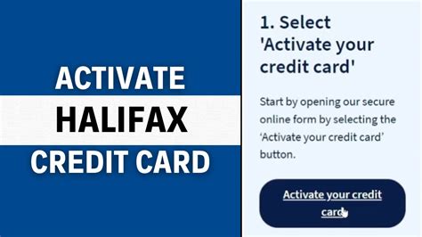 halifax credit card activation online